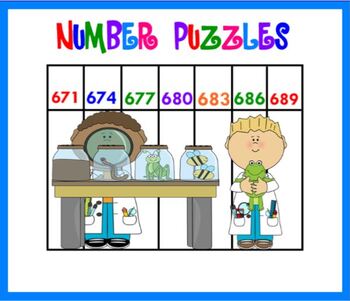 Preview of Counting NUMBER PATTERNS Puzzle SMARTBOARD