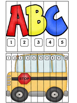 Number Puzzles-Back to School by Teach Play with Mrs J | TPT
