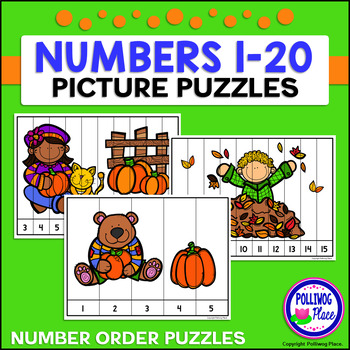 Preview of Fall Number Puzzles Counting 1-20