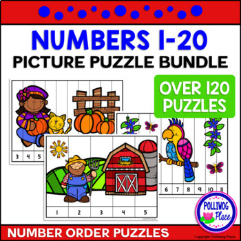Preview of Number Puzzles: Counting 1-20 BUNDLE