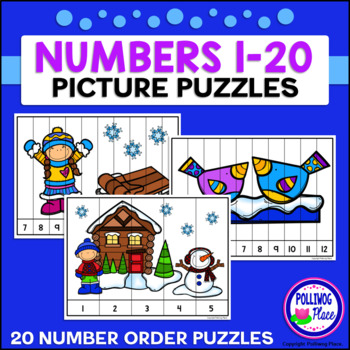Preview of Winter Number Puzzles: Counting 1-20