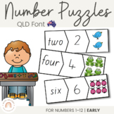 QLD Beginners Font Number Puzzles