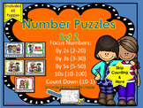 Number Puzzles (Skip Counting: By 2s, 3s, 5s, 10s, & Backw