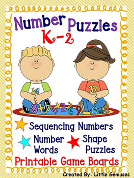 Preview of Kindergarten and First Grade Math Puzzles Are Fun