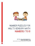 Number Puzzles for OG Multi-Sensory Math 1 to 10