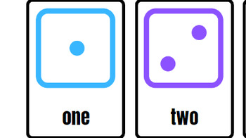 Preview of Number Quantity Domino Flash Cards 1-6