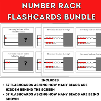 Preview of Number Rack Flashcards Bundle