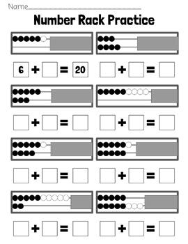 Preview of Number Rack and Combinations to 10 Practice