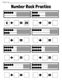 Number Rack and Combinations to 10 Practice