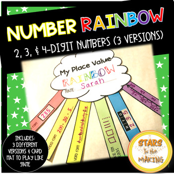 Preview of Number Rainbows Perfect for St Patricks Day bulletin board