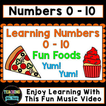 Preview of Learning Numbers, Number Recognition 0-10, Fun Foods