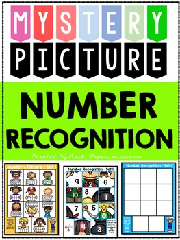 Preview of Number Recognition 0-10 Interactive Mystery Pictures