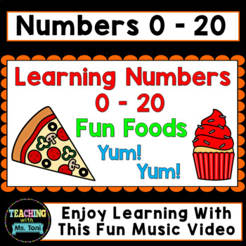 Preview of Learning Numbers, Number Recognition 0-20, Fun Foods