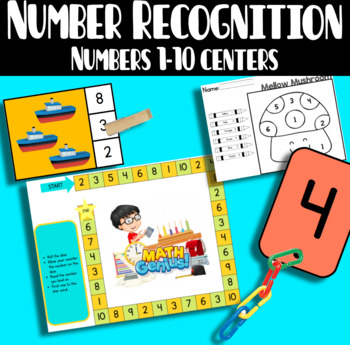 Preview of Number Recognition 1-10 Activities and Assessment