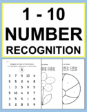 Number Recognition 1 - 10 + Color by Number Printables