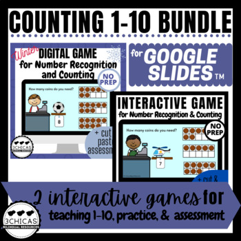 Numbers 1-10 Digital Spinner Games (Google Slides) (Virtual Game)