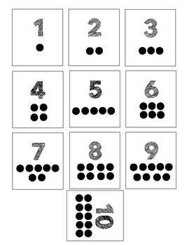 Preview of Number Recognition 1-10 Flashcards