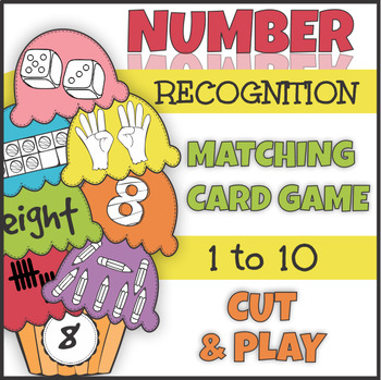 Preview of Number Recognition 1-10 Matching Game