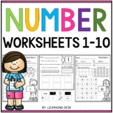 number recognition 1 10 worksheets teachers pay teachers