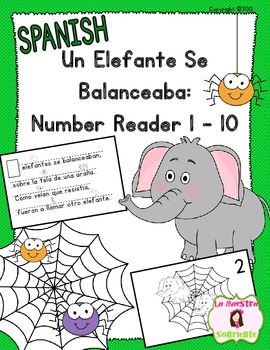 Preview of Number Recognition 1-10: Un Elefante Se Balanceaba Number Reader (Spanish)