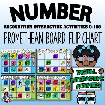 Preview of Number Recognition 0-100 Promethean Board Flip Chart