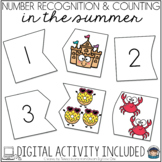 Number Recognition 1-20 Boom Cards and Print - Summer
