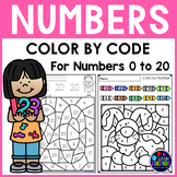 Number Recognition 1-20 (Color by Numbers Worksheets)