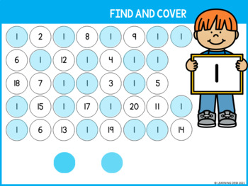 Number Recognition 1-20 - Number Dab by Learning Desk | TpT