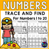 Number Recognition 1 to 20 Worksheets: Trace and Color