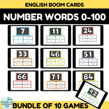 Preview of Number Recognition Assessment 0-100 BUNDLE Boom Cards