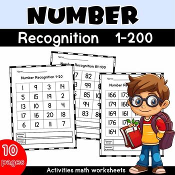 Preview of Number Recognition Assessment 1-200| Number Recognition Fluency Data Tracker
