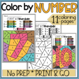 Number Recognition Assessment 1-10 Color by Number 1st grade