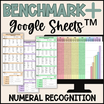 Preview of Number Recognition Assessment to 999 Class Benchmark in Google Sheets™