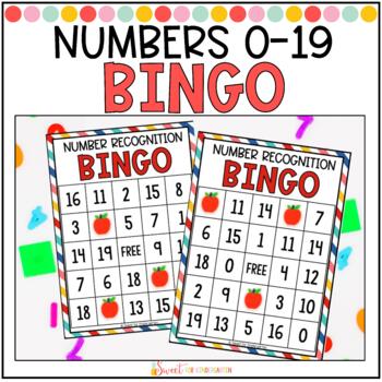 Number Recognition Bingo Game | Numbers 0-19 | TPT