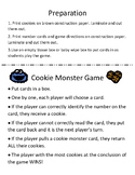 Number Recognition Cookie Monster Game