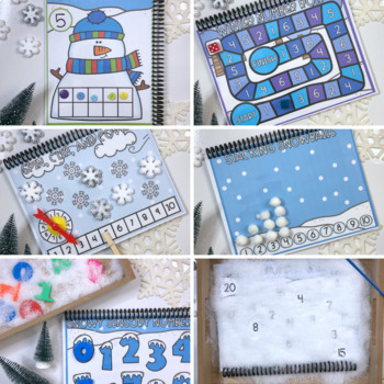 Number Recognition & Counting Activity Mats | Winter by Teaching My Littles