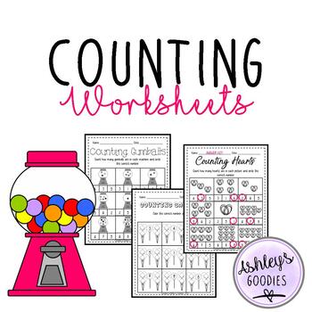 Number Recognition Counting Worksheets By Ashley S Goodies Tpt