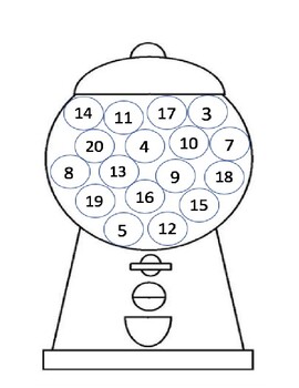 Preview of Number Recognition Gum Ball Machine