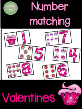 Preview of Number Recognition Cards- Valentines