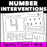 Number Recognition Number Writing  and Counting Interventi