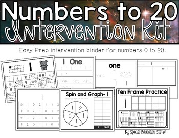 Preview of Numbers 0-20 Intervention Kit