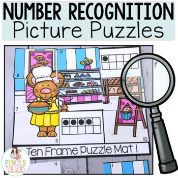 Preview of Number Recognition Puzzles | 10 Frames, Tally Marks, & More!