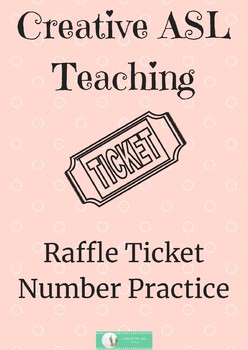 Preview of Number Recognition - Raffle Ticket Number Practice ASL, ESL, Deaf/HH, Elementary