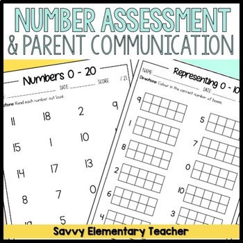 Preview of Number Recognition & Representation Assessment 0-10 & 0-20 Parent Communication