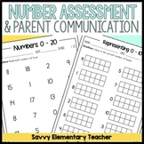 Number Recognition & Representation Assessment 0-10 & 0-20