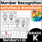 Number Recognition 1-20 Teen Number Worksheets and Activit