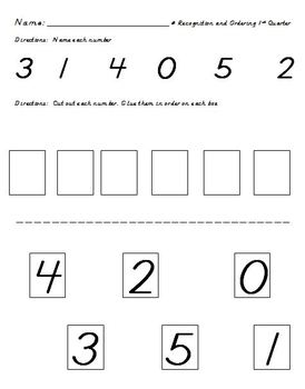 Preview of Number Recognition Test 0-5