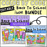 Number Recognition and Number Sense Back to School Editabl