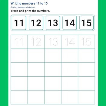 Number Recognition and Writing Worksheets (1-100)