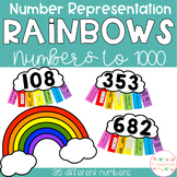 Number Representation Rainbows - 3 digit numbers 